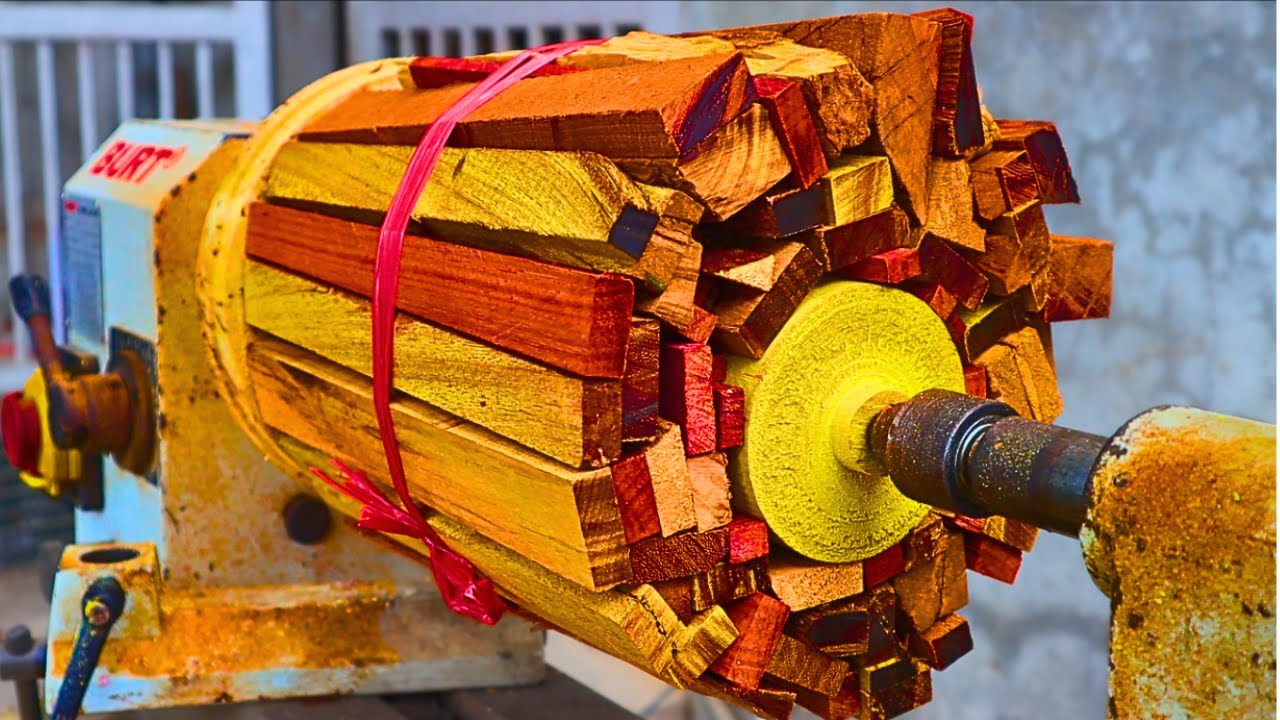 Wood turning = recycled wood