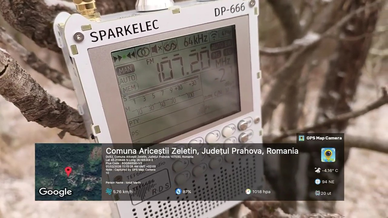 Radio Vlog 26 - SPARKELEC DP666 ❄️- 4°C ❄️ Frozen DX FM Test in Aricestii Zeletin