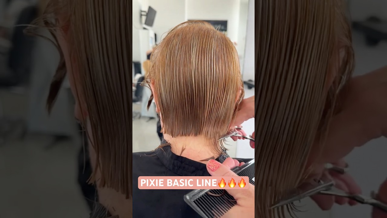 Короткая стрижка «пикси-боб»: четкая линия роста волос! 🔥🔥🔥 