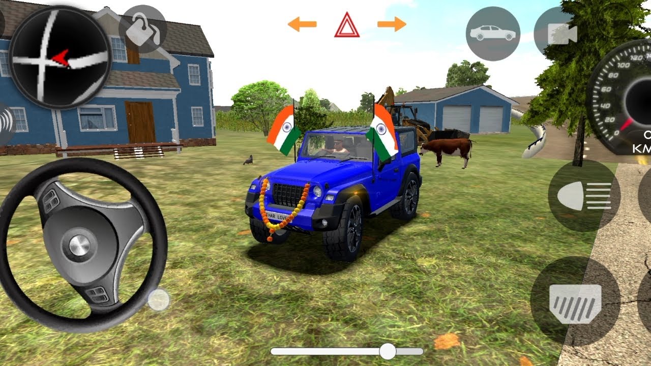 Modified Mahindra Thar😈Games:Indian Blue Thar (Gadi Wala Games) Car Game Android Game - #2025 #thar 