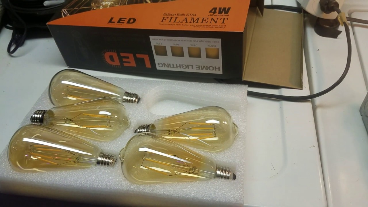 Luxon LED Edison Bulb Dimmable 2700K  testing and review