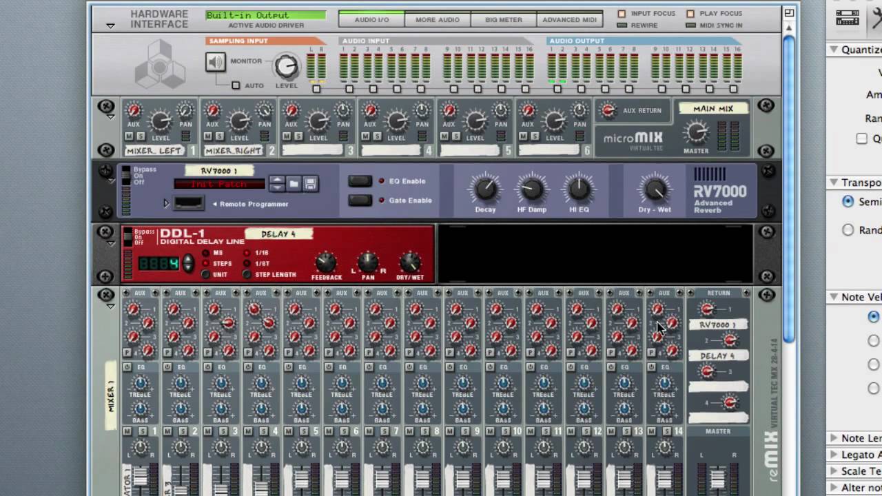 Reason Tutorial - Mixing in Reason