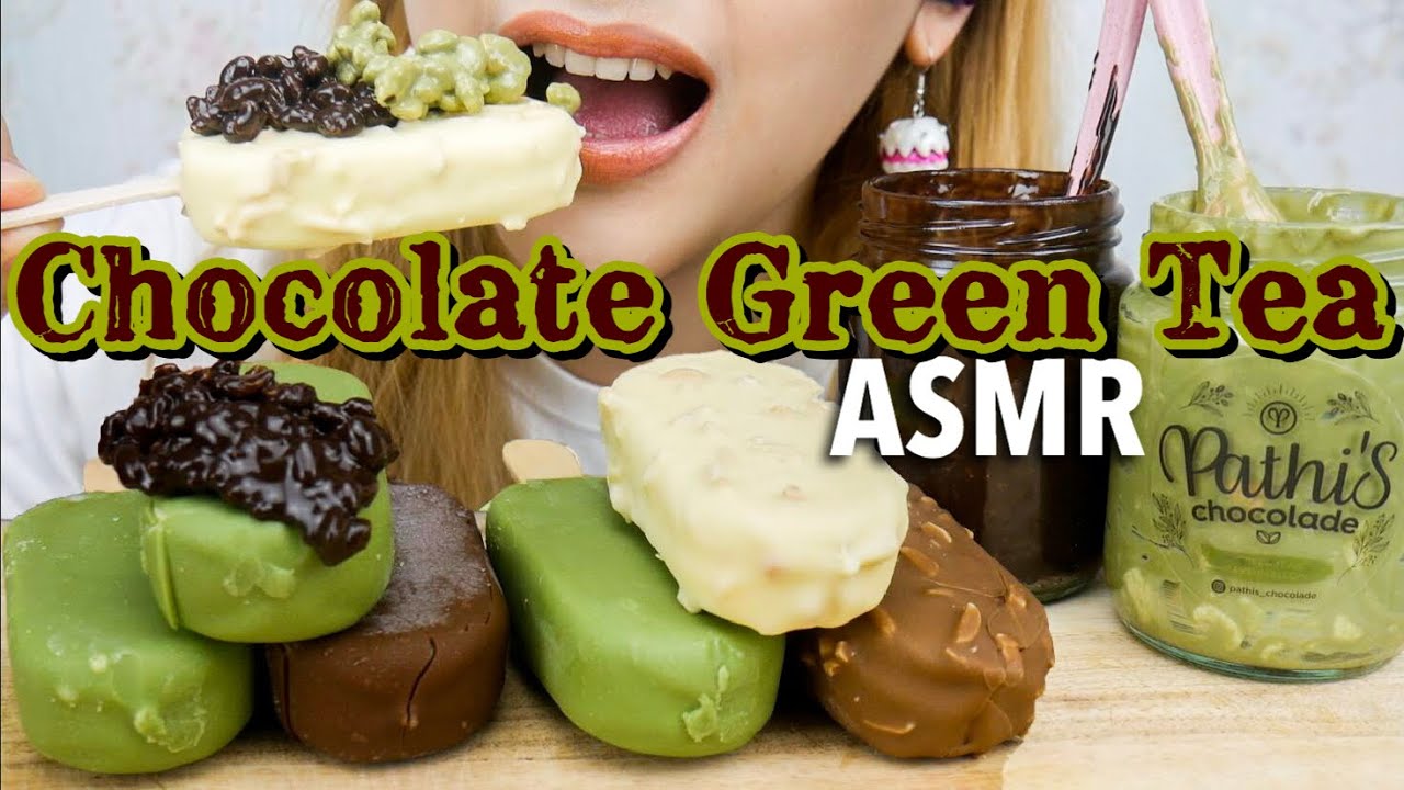 ASMR ICE CREAM CHOCOLATE GREEN TEA PARTY | ASMR Indonesia