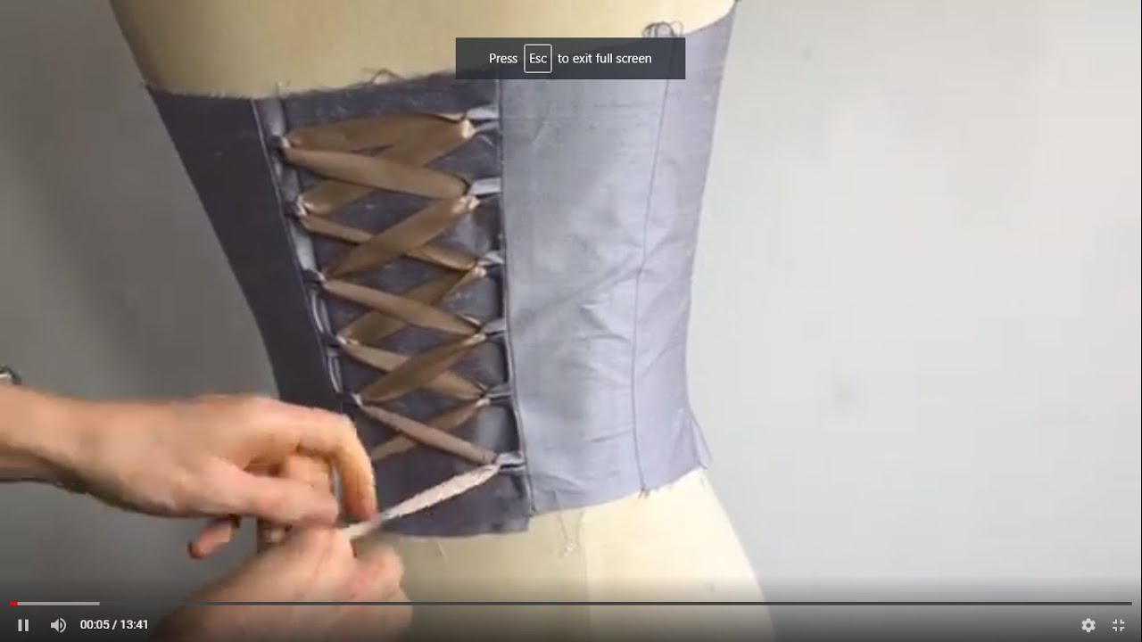 Rouleau Loops for Lacing a Corset