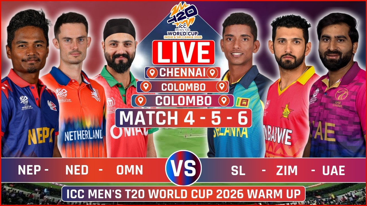 ICC Men's T20 World Cup 2026 Live: SL A vs OMN Live Score | NED vs ZIM Live | NEP vs UAE Live Score