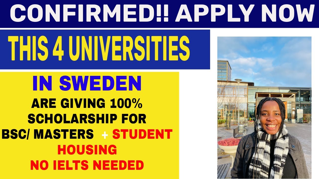 STUDY IN THIS FOUR UNIVERSITIES IN SWEDEN FOR FREE FOR BSC/ MASTERS | NO IELTS |CAN MOVE WITH FAMILY