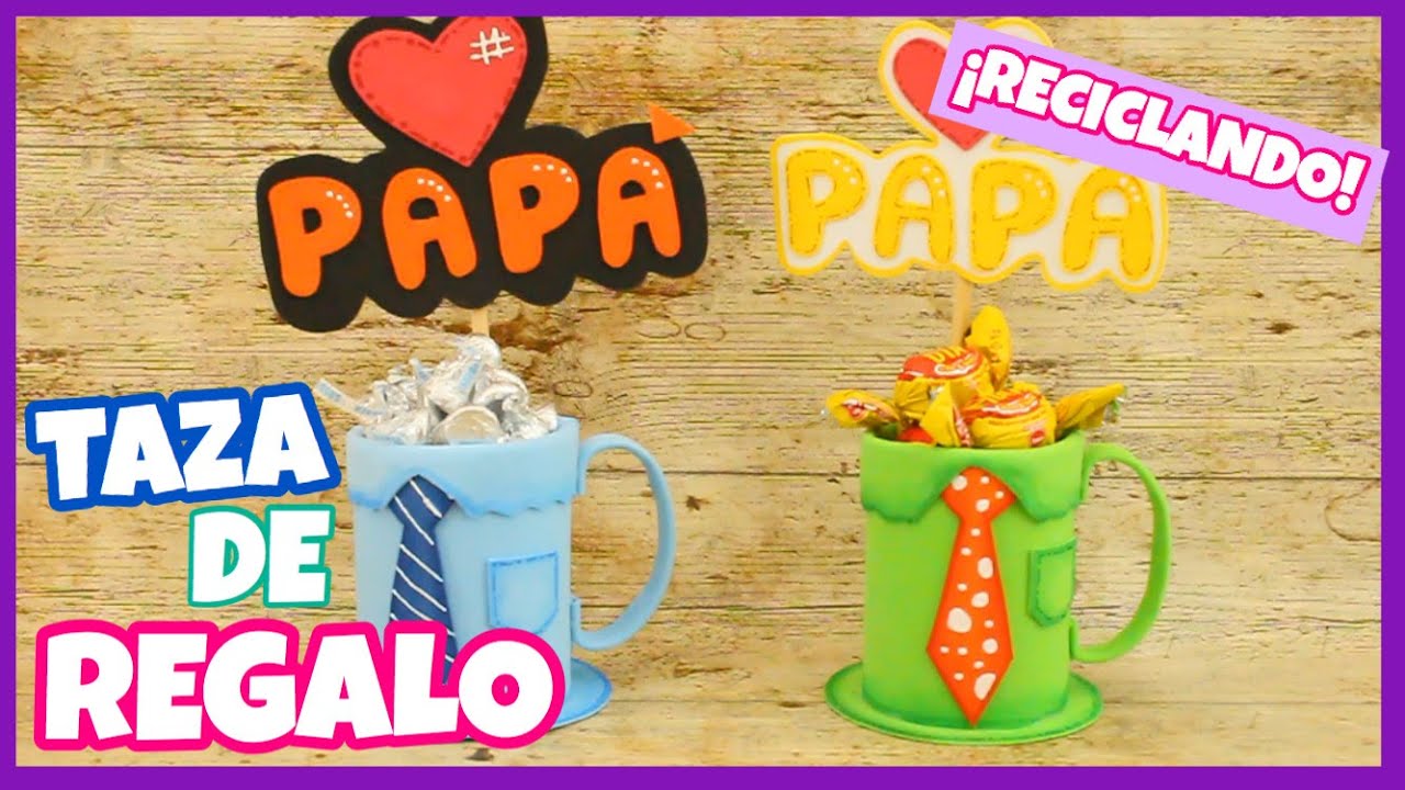 TAZA DE REGALO PARA EL DÍA DEL PADRE || RECICLANDO BOTELLAS DE PLÁSTICO