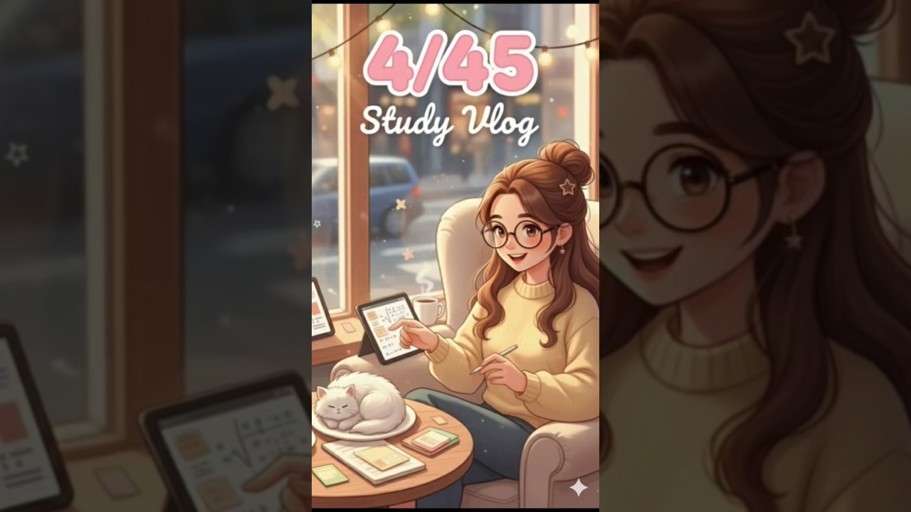 4/45 Challenge ✨ Studying Hard for My Dream | Study With Me Vlog