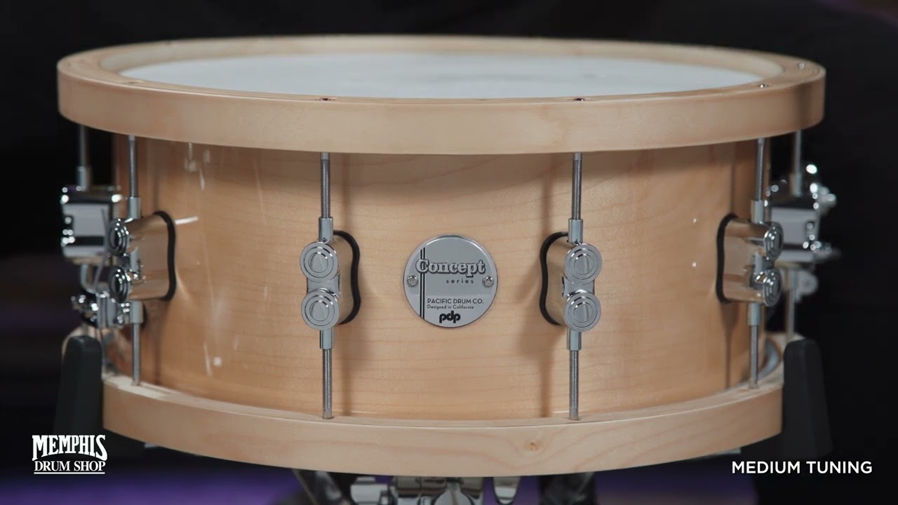 Pacific PDP 14x6.5 Concept Series Maple Snare Drum with Wood Hoops - Natural  (PDSN6514NAWH)