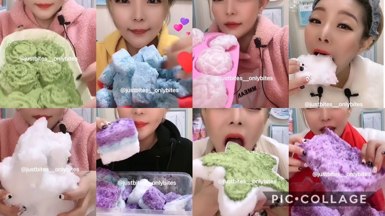 ❄️Ice Queen recent ice videos❄️Extreme crunchy, dry powdery, squeaky , wet bites🤤❄️