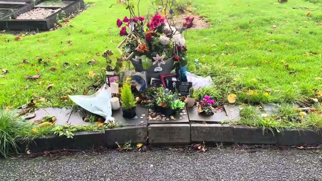 The grave of Ian Curtis lead singer of Joy Division