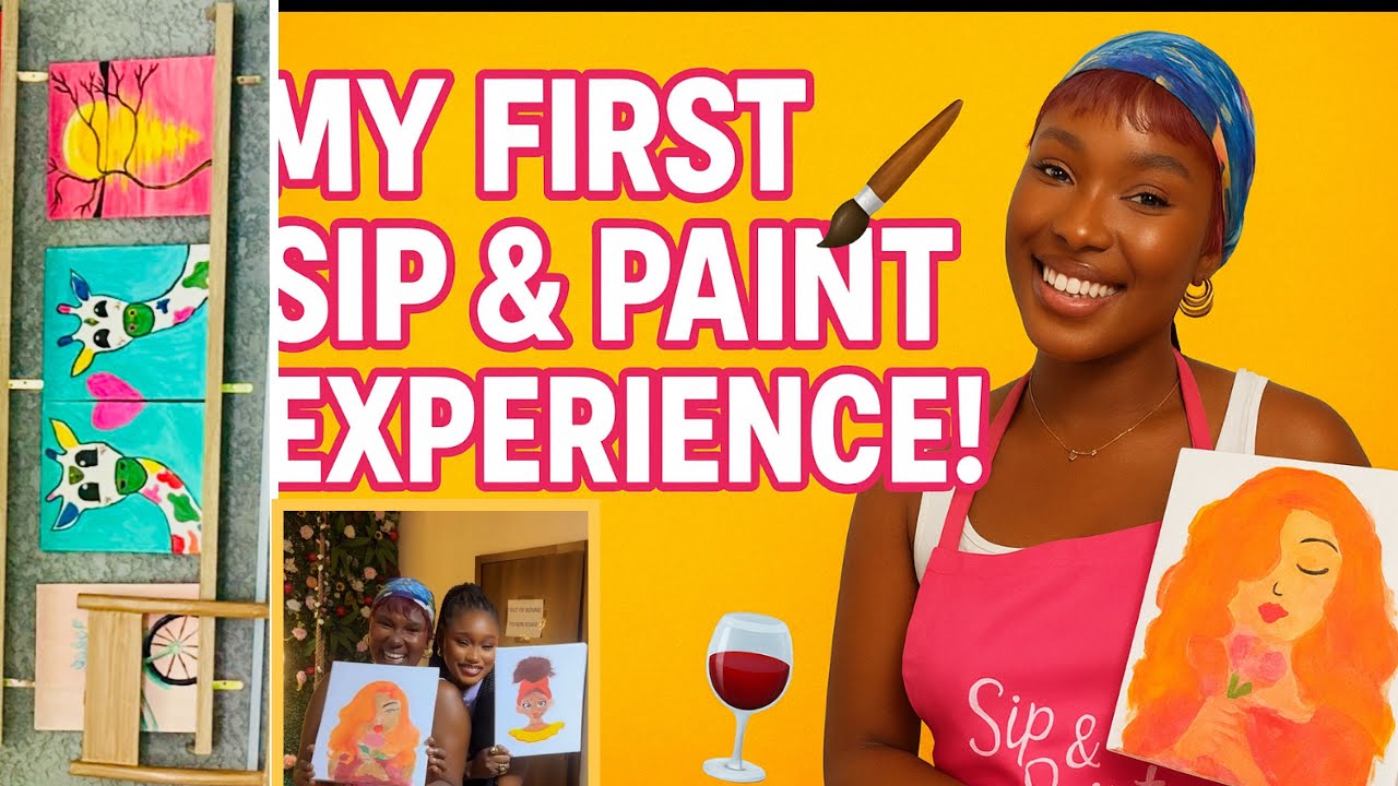 I’M A PAINTER NOW| SIP & PAINT VLOG:)| GRACE BELLO LAGOS 