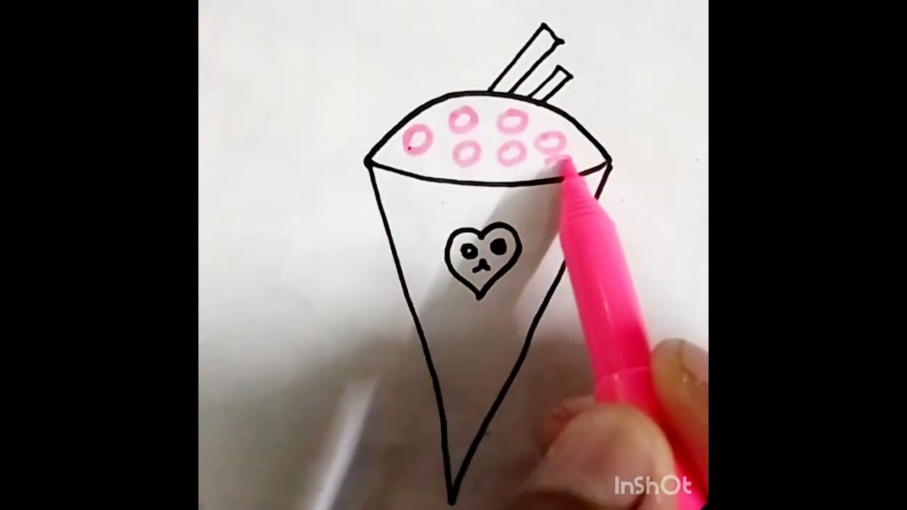 how to draw a cone ice cream #short#