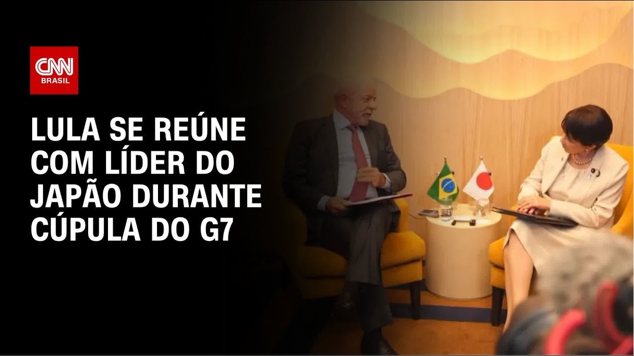 Lula encontra premi&ecirc; do Jap&atilde;o no G7 e fala sobre acordo com o Mercosul | LIVE CNN