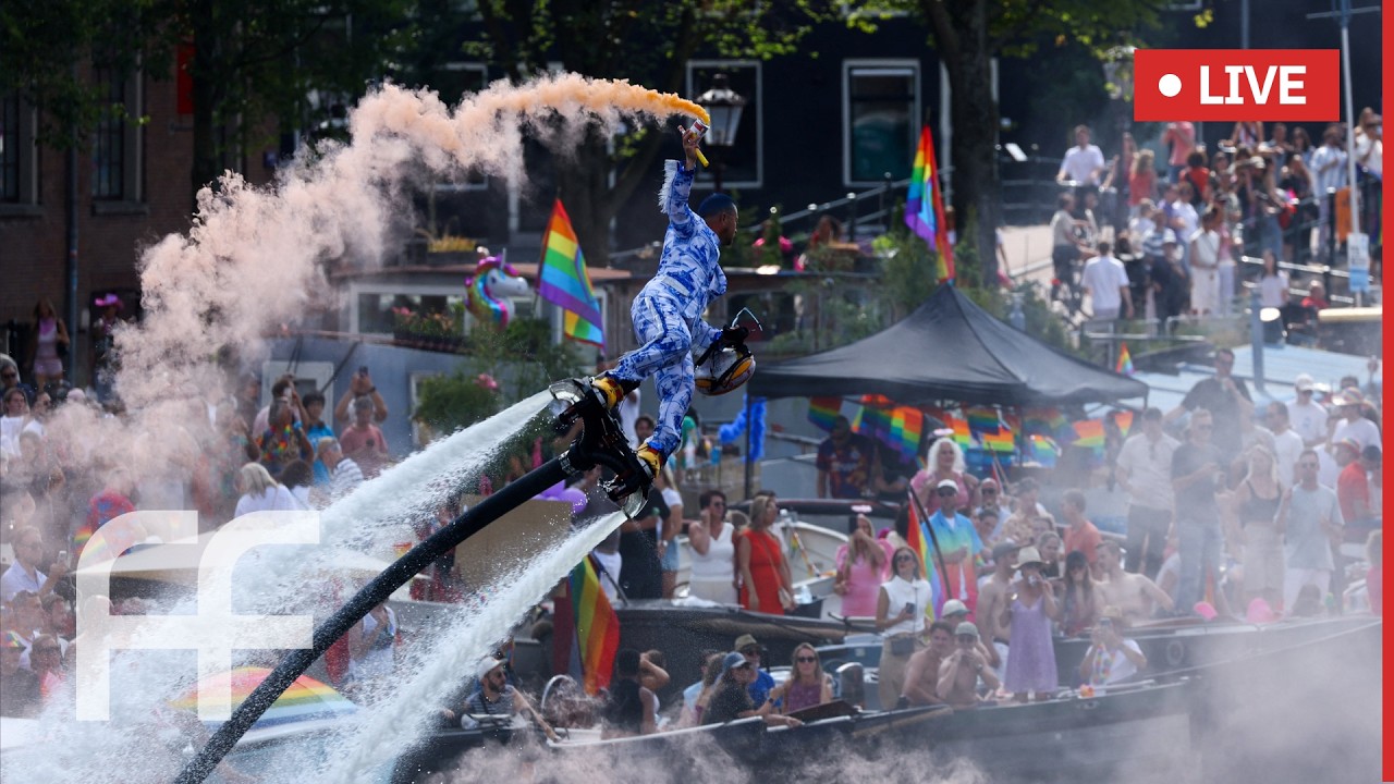 LIVE: Amsterdam Pride Canal Parade Draws Huge Crowds For WorldPride | Factual Flow | AQ1F