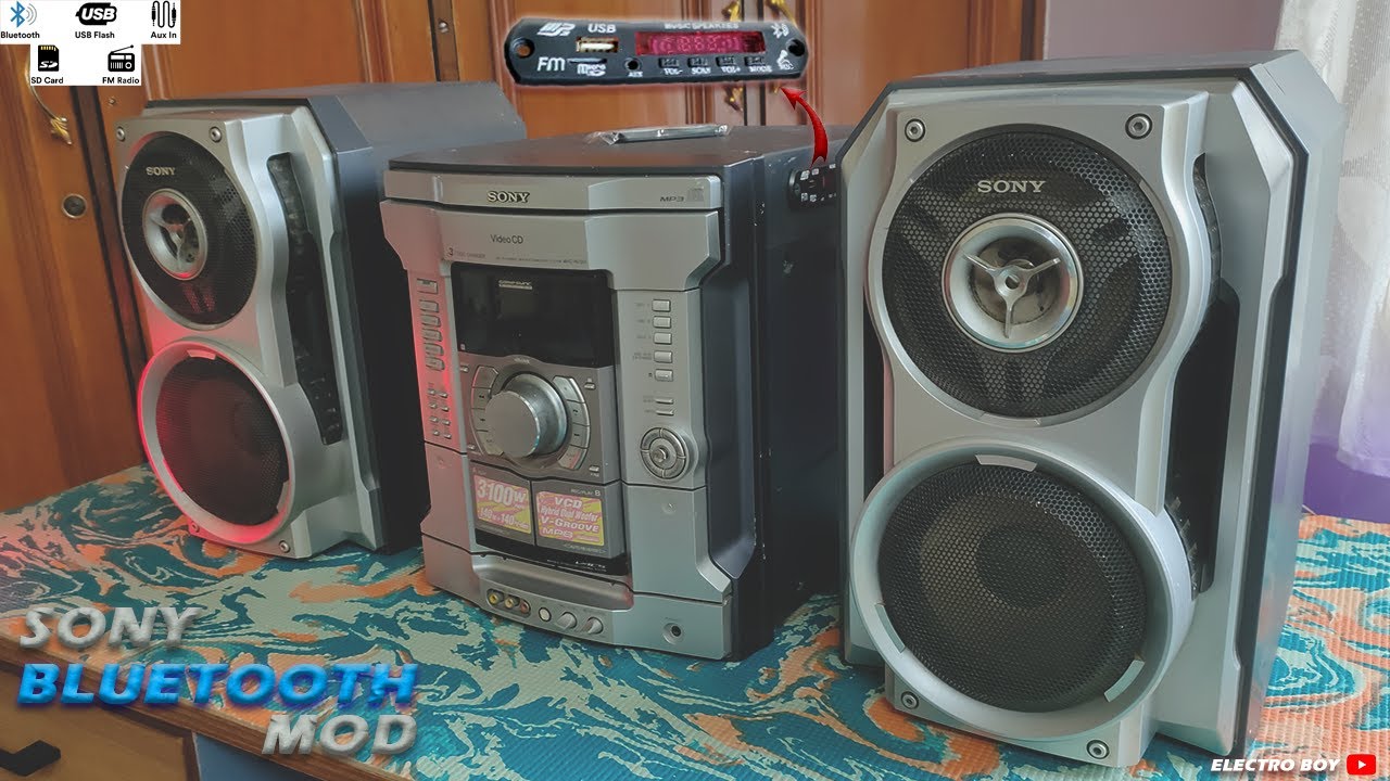 Converting OLD Sony Music System into Bluetooth