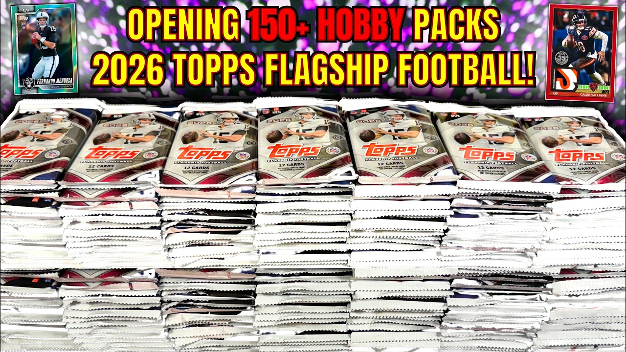 *ОТКРЫВАЕМ БОЛЕЕ 150 НАБОРОВ HOBBY BOX С ФЛАГМАНСКОЙ ФУТБОЛЬНОЙ КОЛЛЕКЦИЕЙ TOPPS 2026 ГОДА!🏈😱