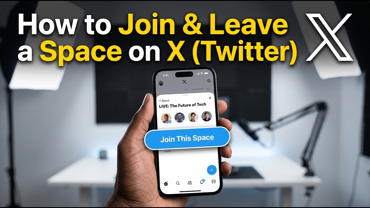 How to Join & Leave a Space on X (Twitter) - Mobile Guide