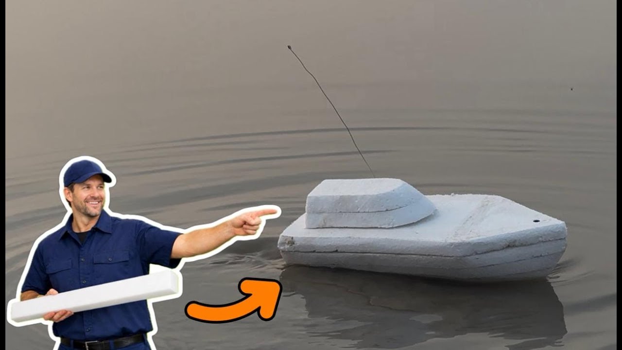 👉 DIY RC Boat Made from Foam 🚤 | High Speed Remote Control Boat | Homemade Project