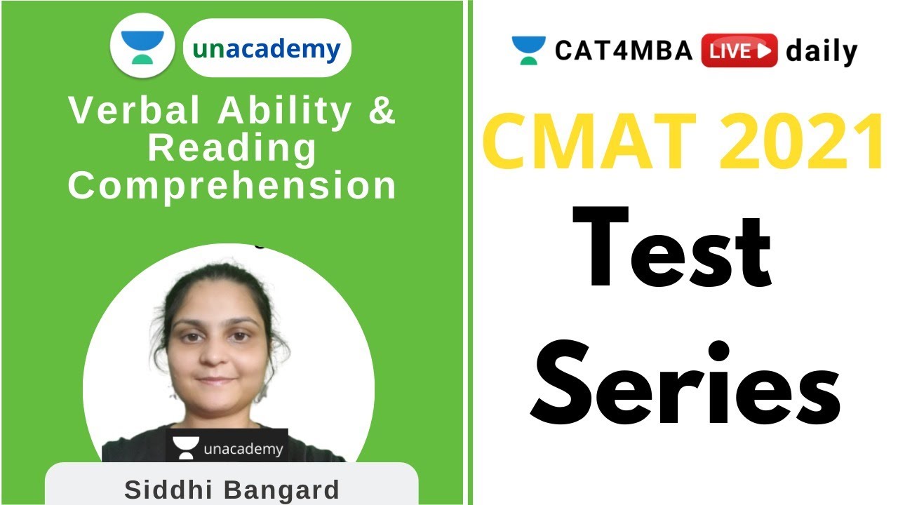 CMAT 2021 | VARC Test Series | By Siddhi Bangard