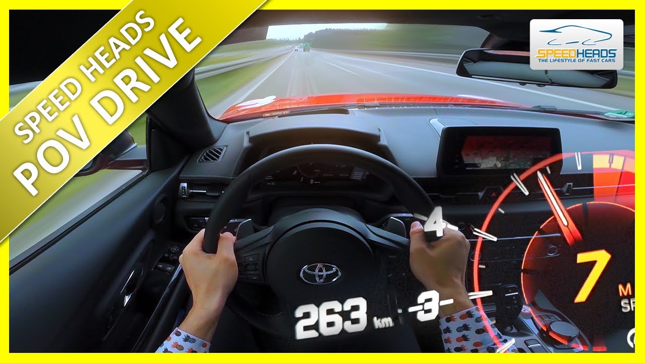 POV High Speed Drive - Toyota GR Supra 2.0 (258 PS, MK5) on German Autobahn - Onboard Test Drive
