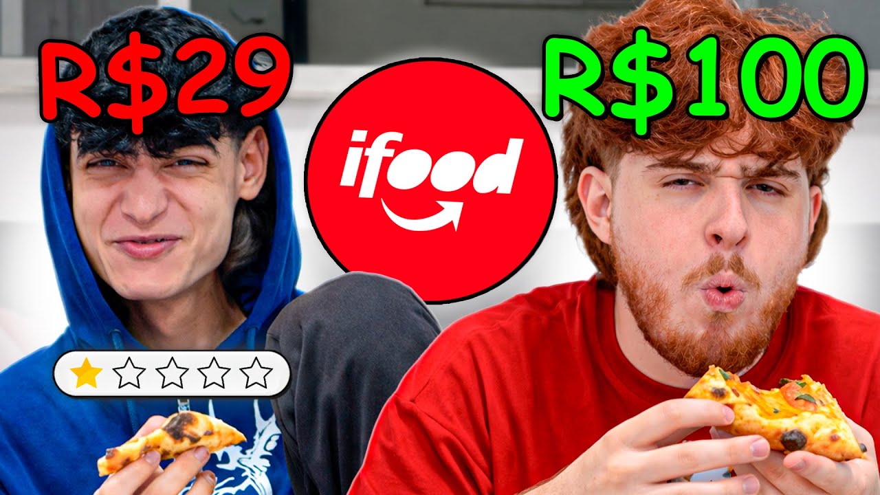 provando a PIZZA MAIS CARA vs. PIZZA MAIS BARATA do IFOOD