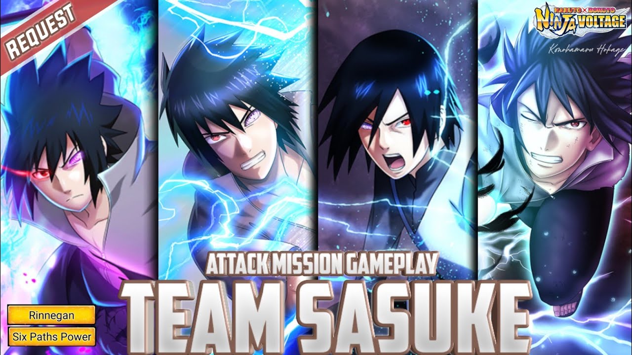 NxB NV: All Sasuke (Rinnegan) Attack Mission Gameplay (Request) | Naruto x Boruto Ninja Voltage