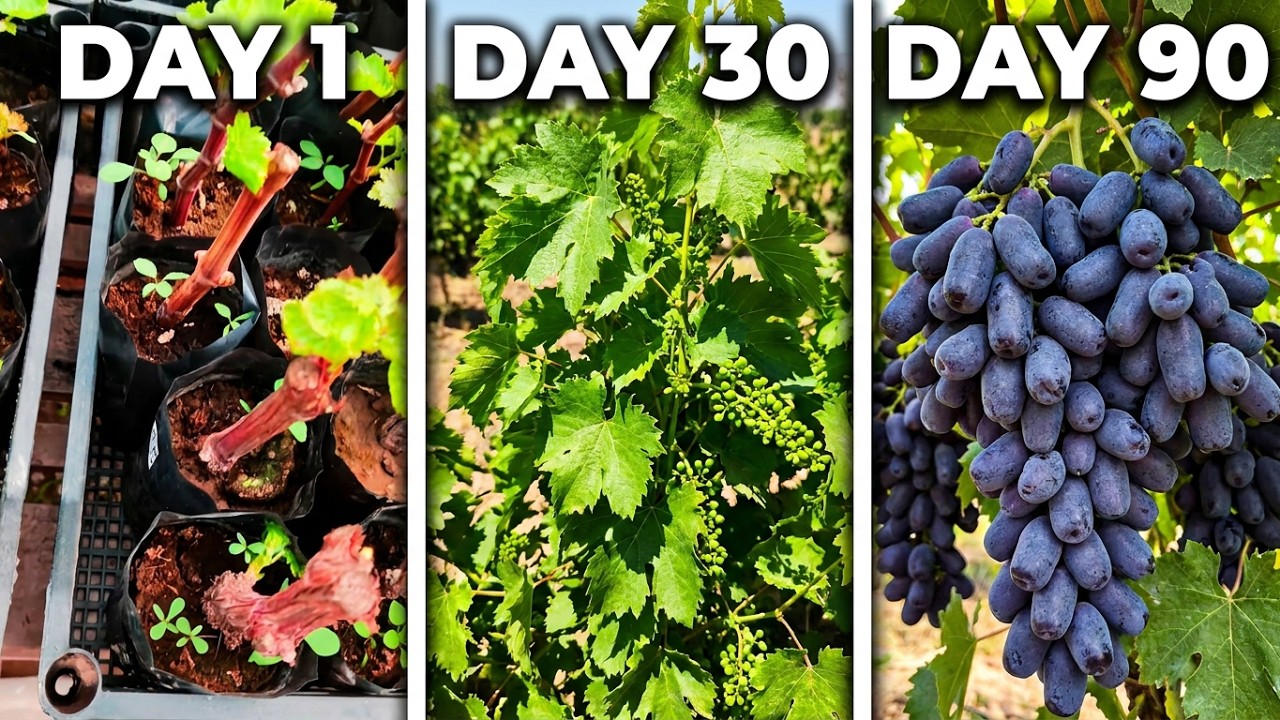 Grow Moon Drops Grapes Faster 🍇 | Finger Grape Seedling Secrets You Must Know