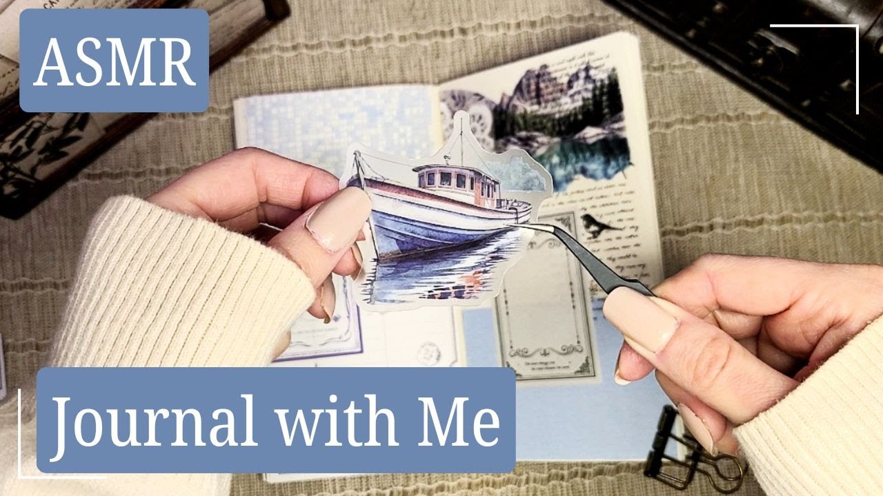 ASMR Aesthetic Journaling | Eastern Shore Journal Spread | Relaxing Paper Sounds