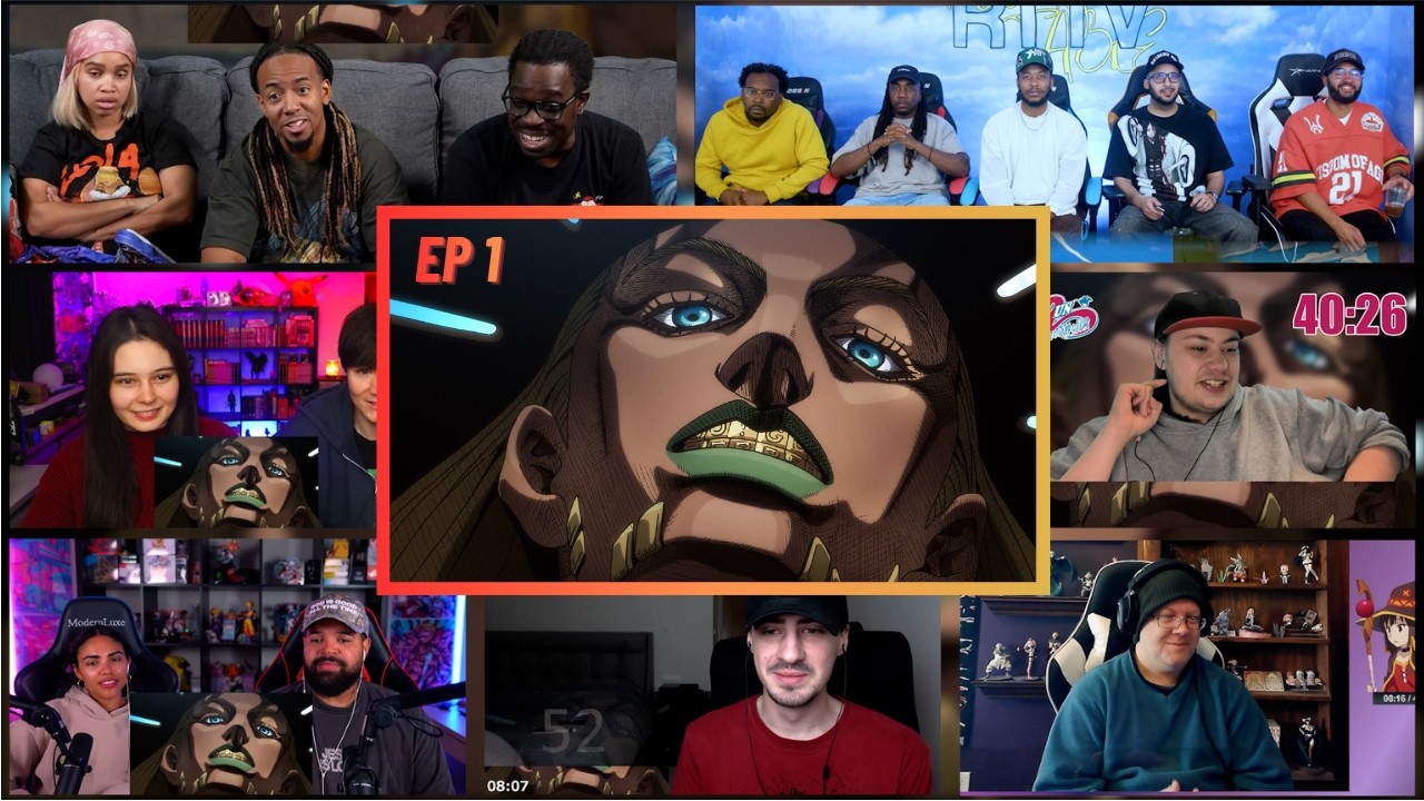 Steel Ball Run: JoJo's Bizarre Adventure Episode 1 | Reaction Mashup - スチールボールラン:ジョジョの奇妙な冒険 エピソード1