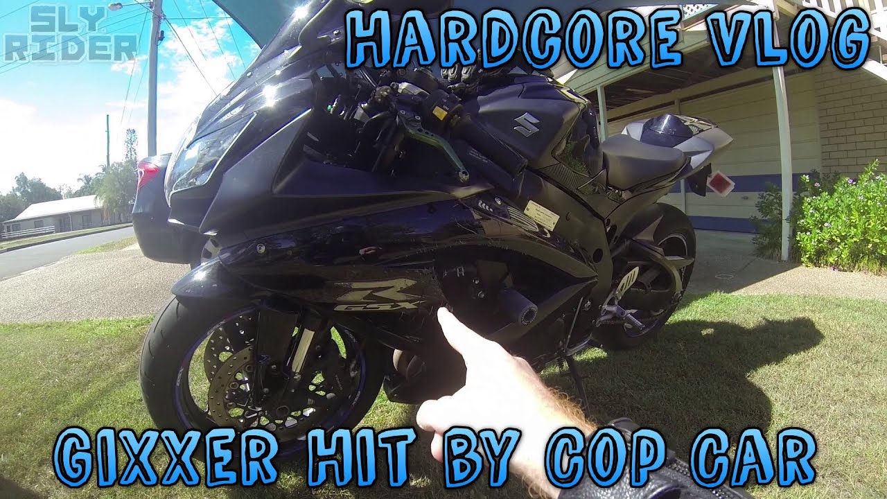Gixxer Hit by Cop Car || Hardcore Vlog || AdjrianNickelodeon Shoutout