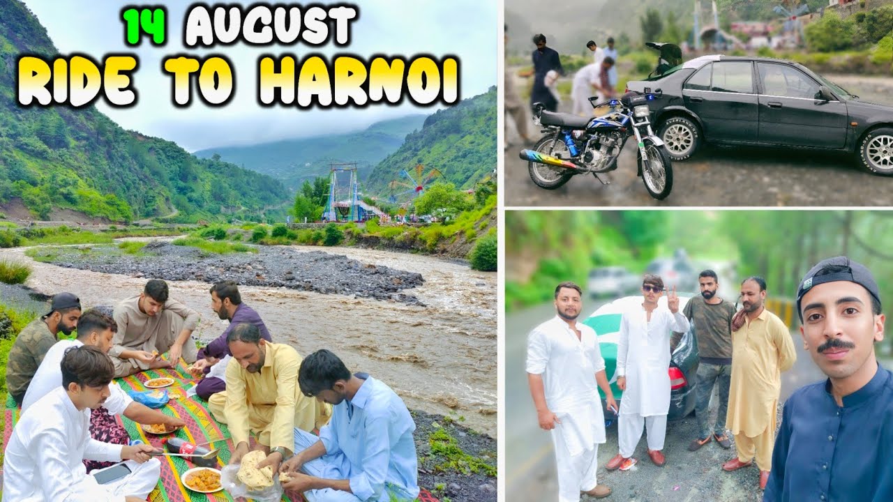 14th August Special Trip 😍| Modified Honda 125 Classic Car Ride to Harnoi |River Side Chicken Karahi