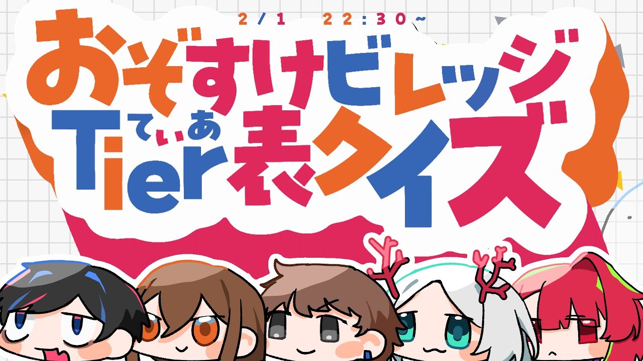 【おぞすけビレッジ】流石に決めていて欲しいTier表クイズ！【2月1日】