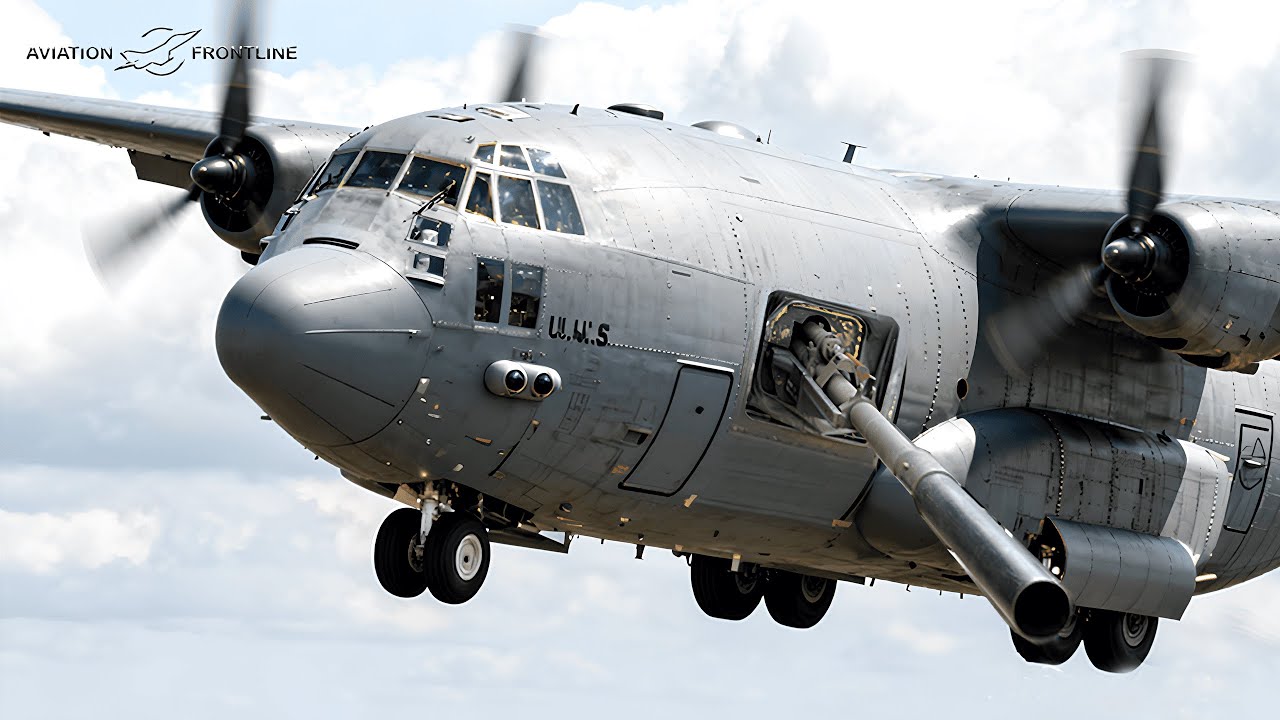 ВВС США провели испытания штурмового вертолета AC-130 с новой устрашающей пушкой.