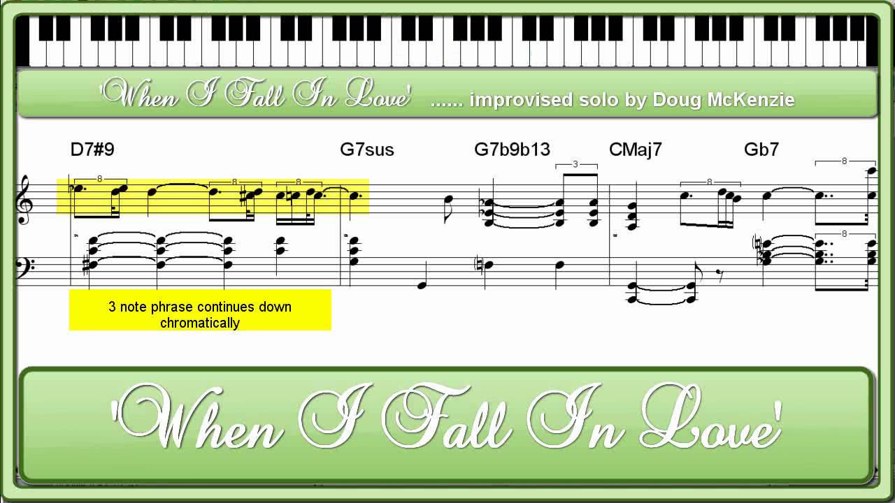 'When I Fall In Love' - jazz piano tutorial