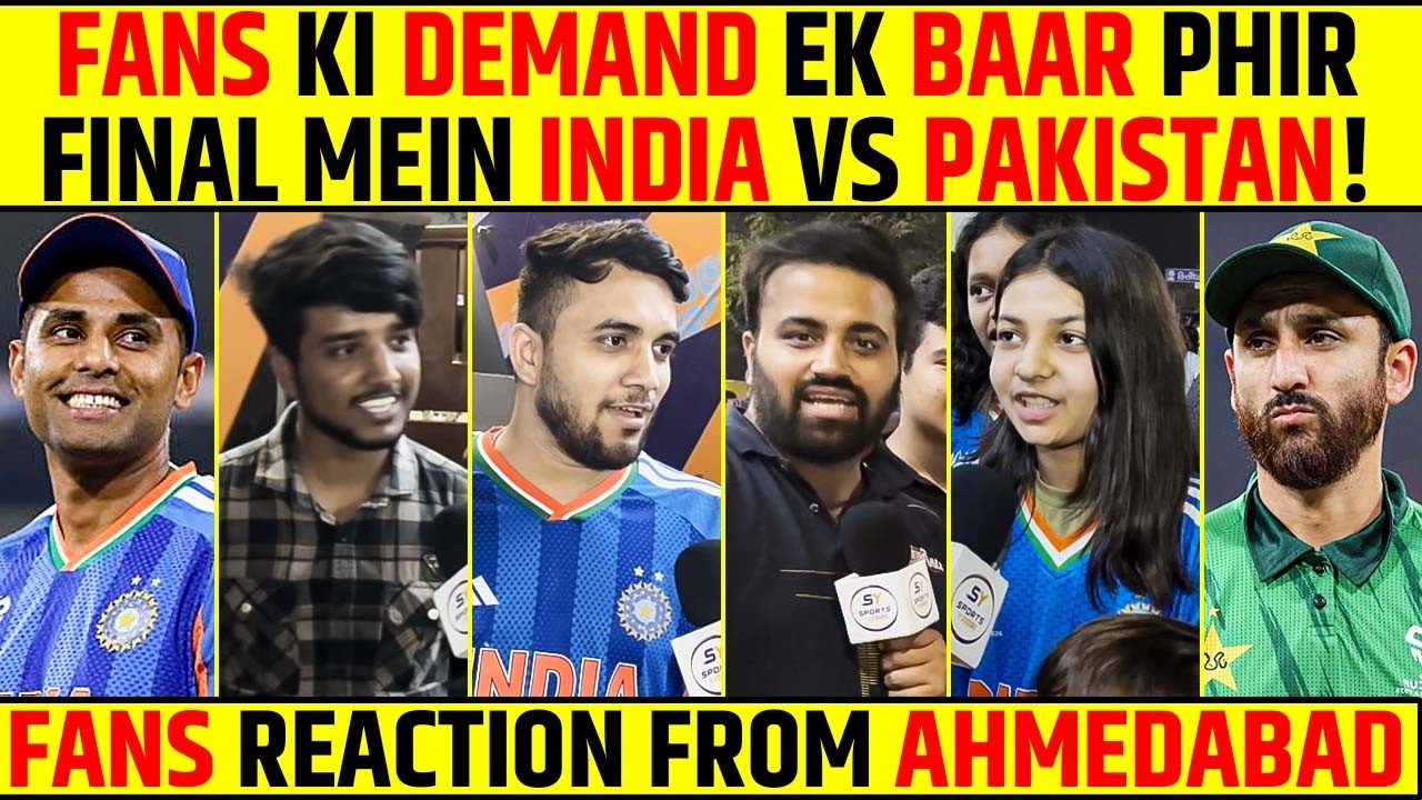 FANS KI DEMAND EK BAAR PHIR FINAL MEIN INDIA VS PAKISTAN! FANS REACTION FROM AHMEDABAD #indvspak