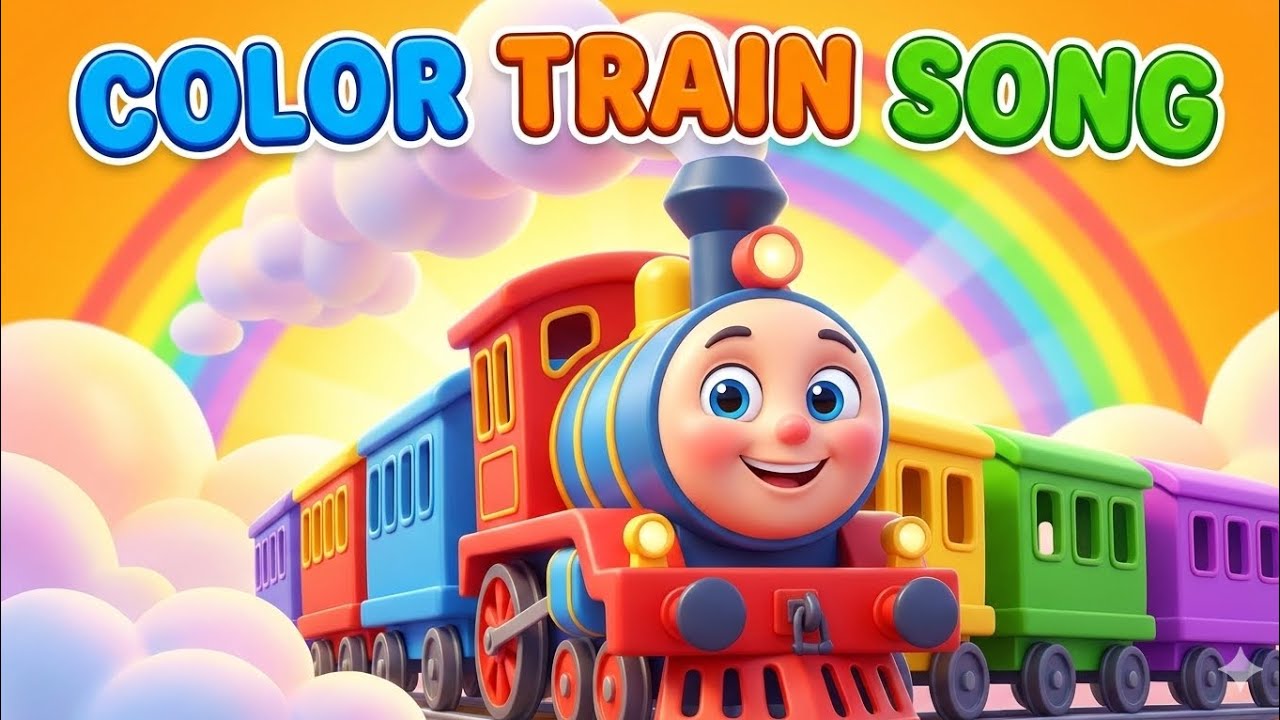 Color Train Song 🚂🌈 | Learn Colors for Kids | Nursery Rhymes Loop