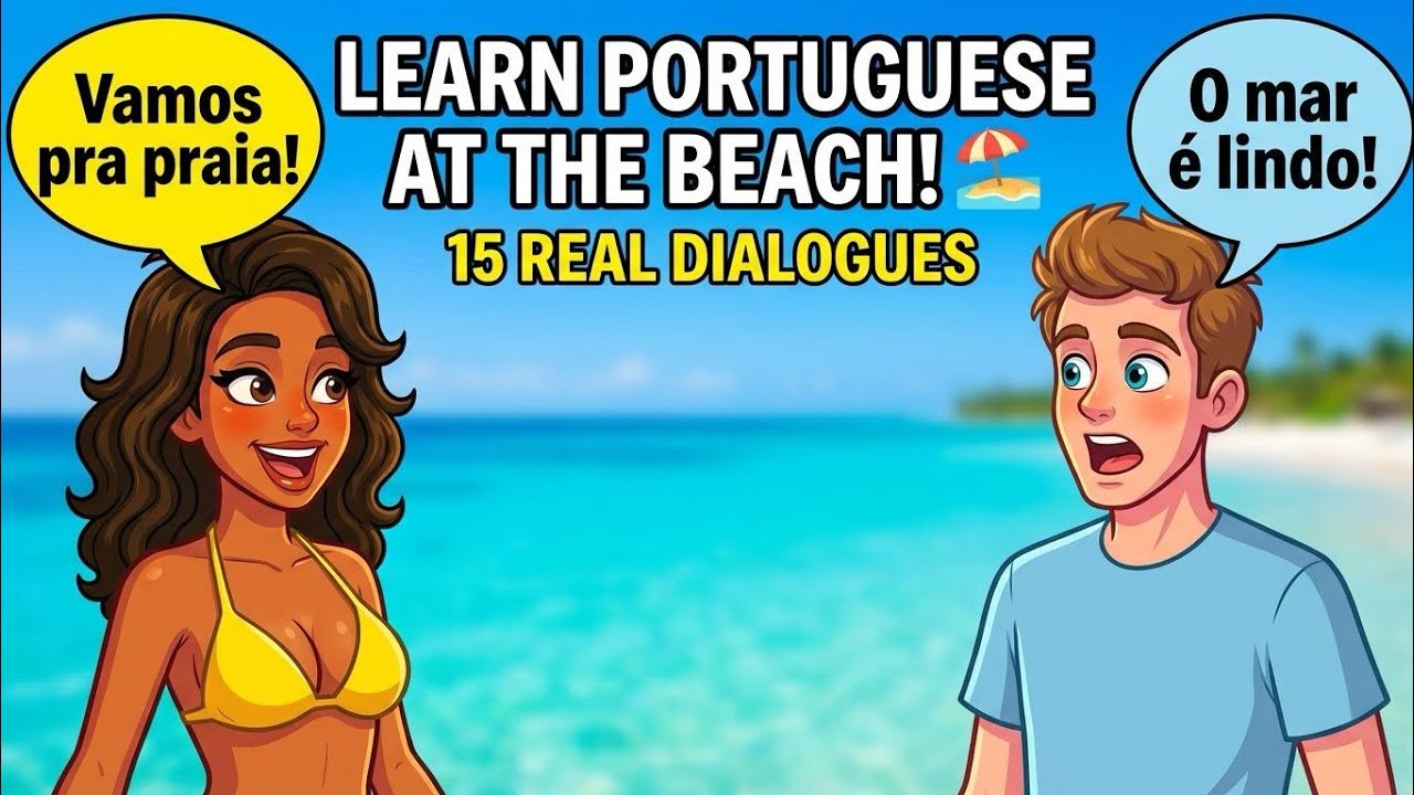 Learn Portuguese at the Beach 🇧🇷 | 14 Easy Dialogues