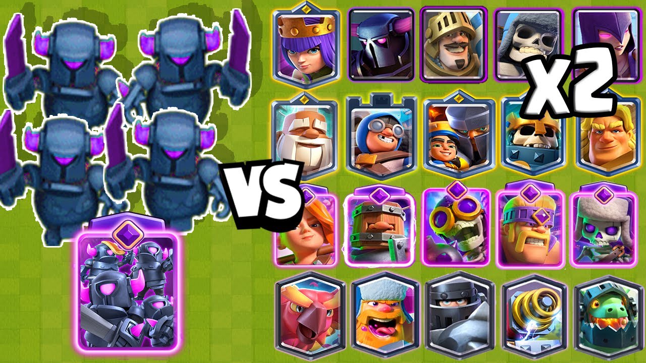 4 MINI PEKKAS vs TODAS LAS CARTAS x2 | QUIEN ELIMINA MAS? | Clash Royale