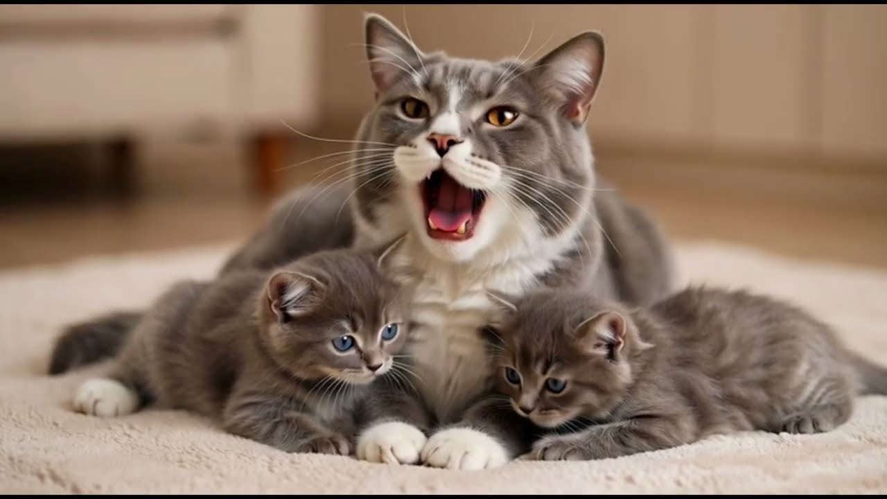 Adorable Moments of Kittens Growing in Their Mother’s Care