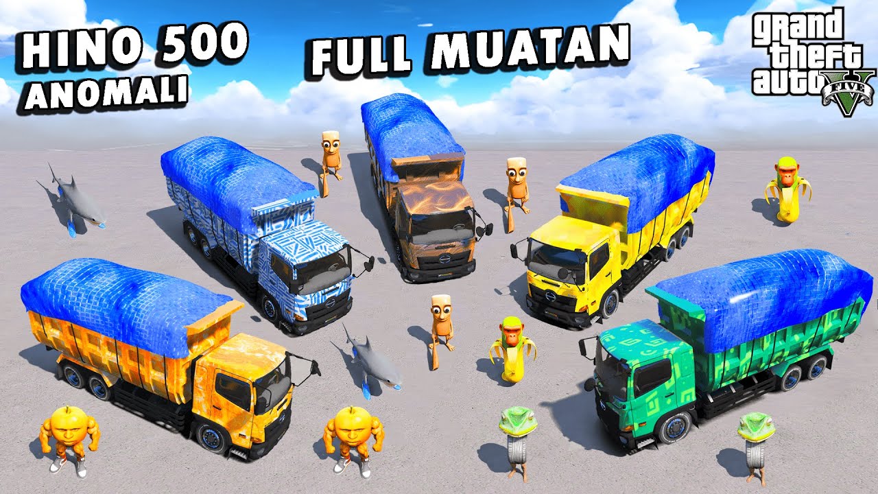 AKU KUMPULKAN TRUK HINO 500 ANOMALI FULL MUATAN PALING KEREN DI GTA 5
