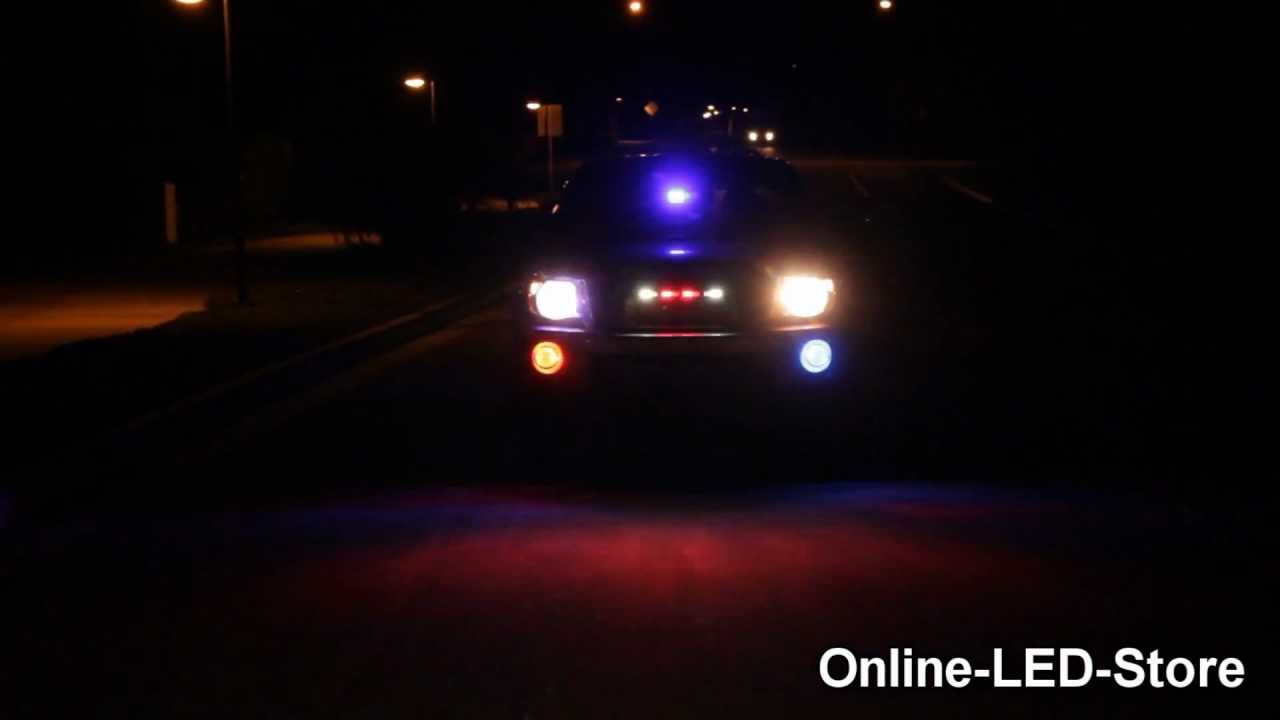 Police/Undercover POV Vehicle LED Warning Lights Impressive Setup on 2011 Toyota Tacoma