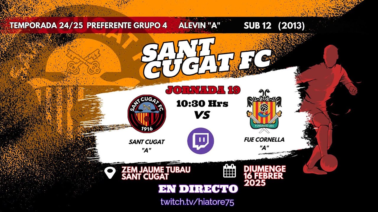 Temporada 24/25 J19 Resum Sant Cugat FC vs FUE Cornella Preferent 16 Febrer 2025