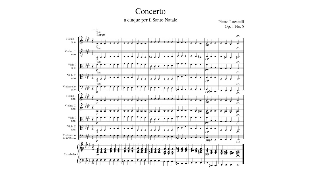Pietro Antonio Locatelli – Concerto grosso in F minor (per il Santo Natale)