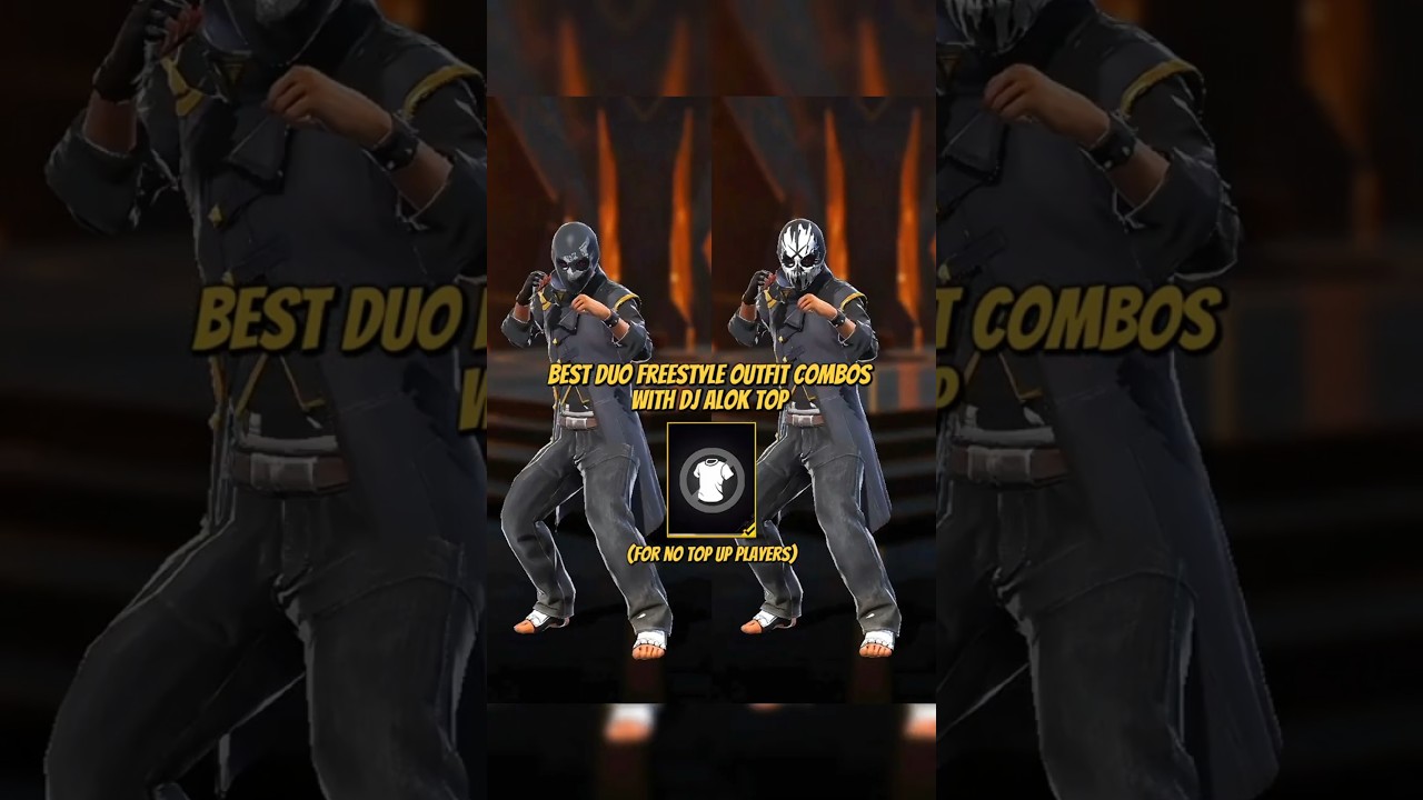 BEST DUO 👑 OUTFIT COMBOS 👺 WITH DJ ALOK TOP 🔥 FOR NO TOP UP PLAYERS ✅ FREE FIRE 🔥