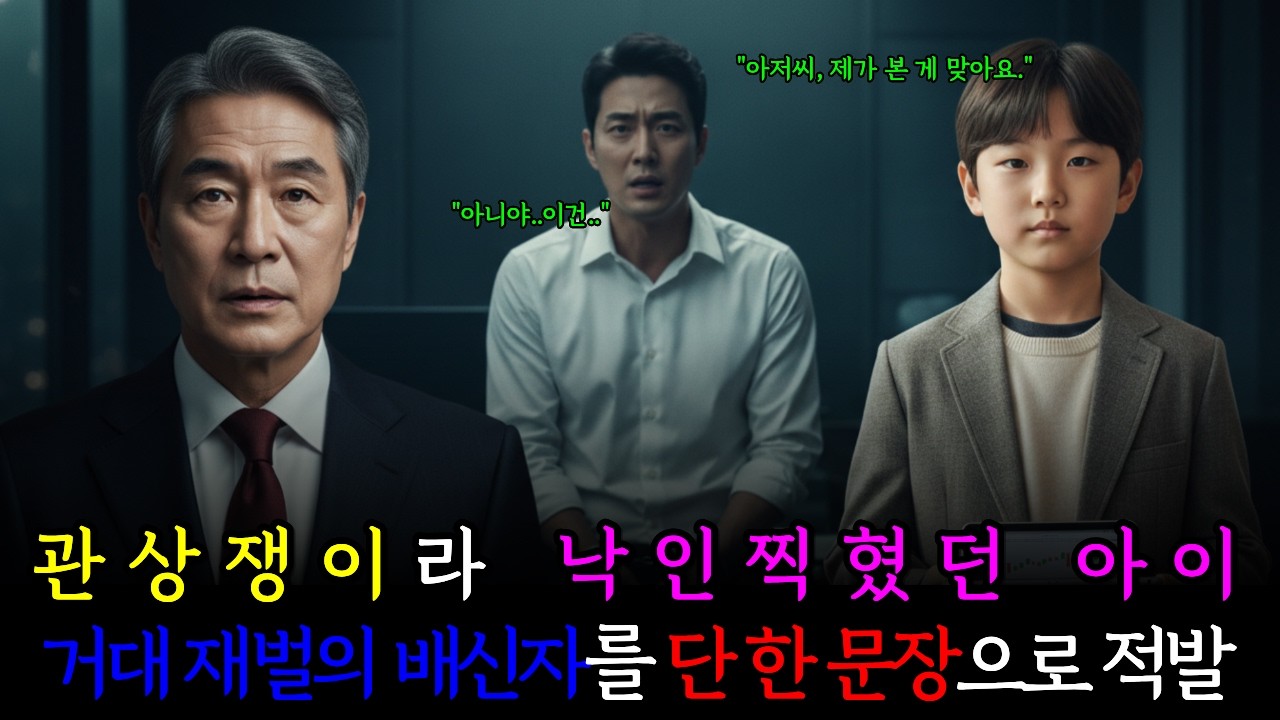 관상쟁이라 낙인찍혔던 아이, 거대 재벌의 배신자를 단 한 문장으로 적발