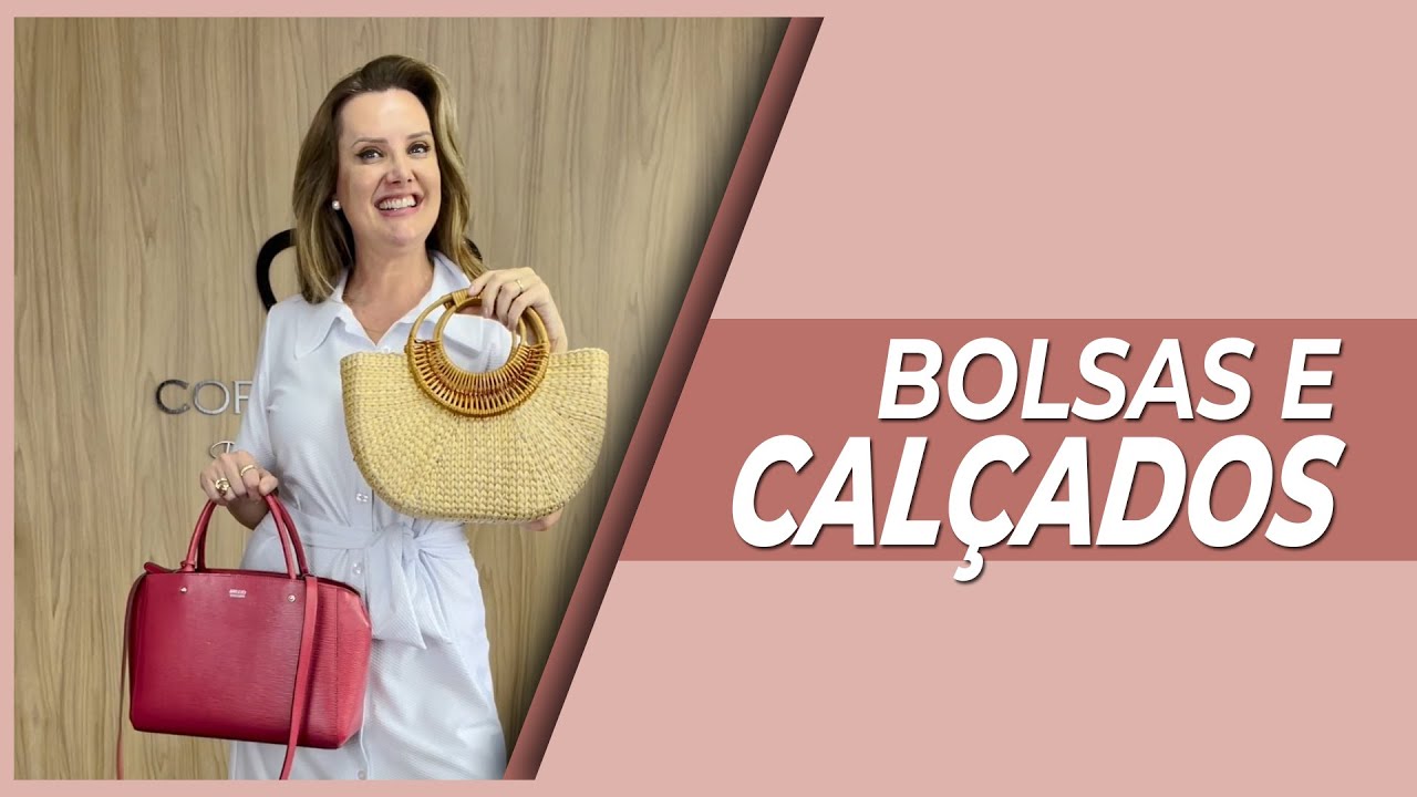 Bolsas e calçados femininos com vestido chemise