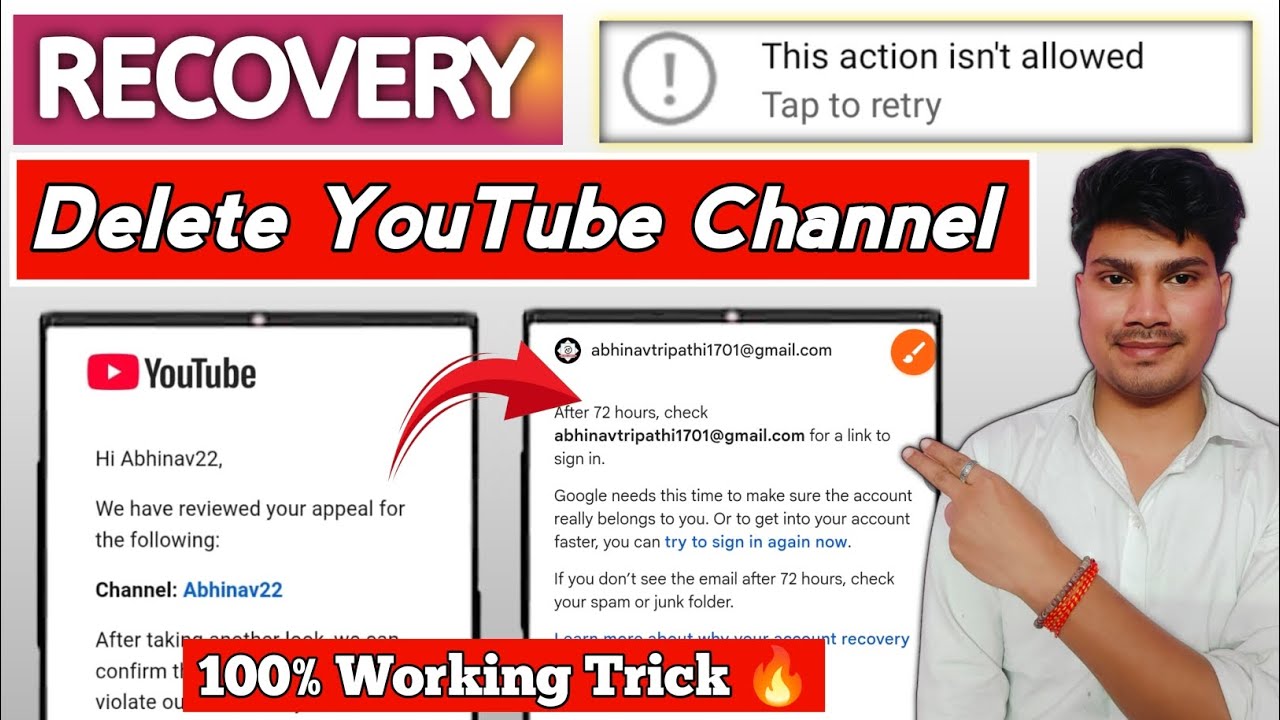 this action isn't allowed youtube || your channel won't be put back on youtube at this time