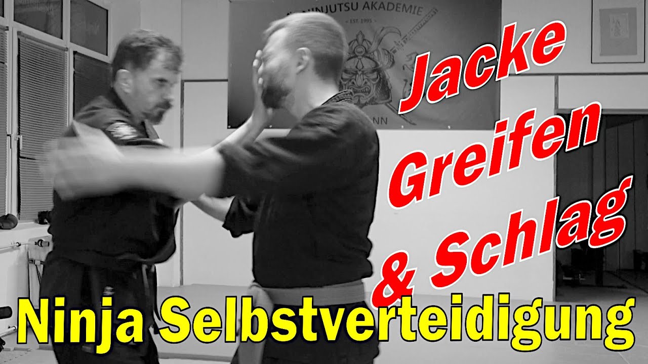 Ninja Selbstverteidigung gegen Jacke Greifen (Deutsch)