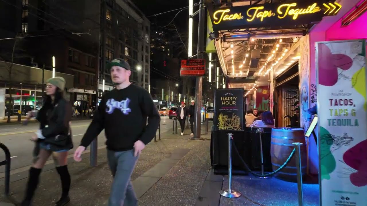 Granville Street Entertainment District 4K (HDR)